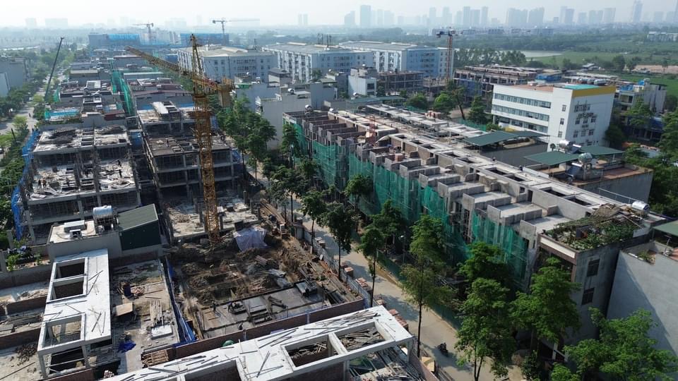 Tiến độ liền kề B1.1 Thanh Hà