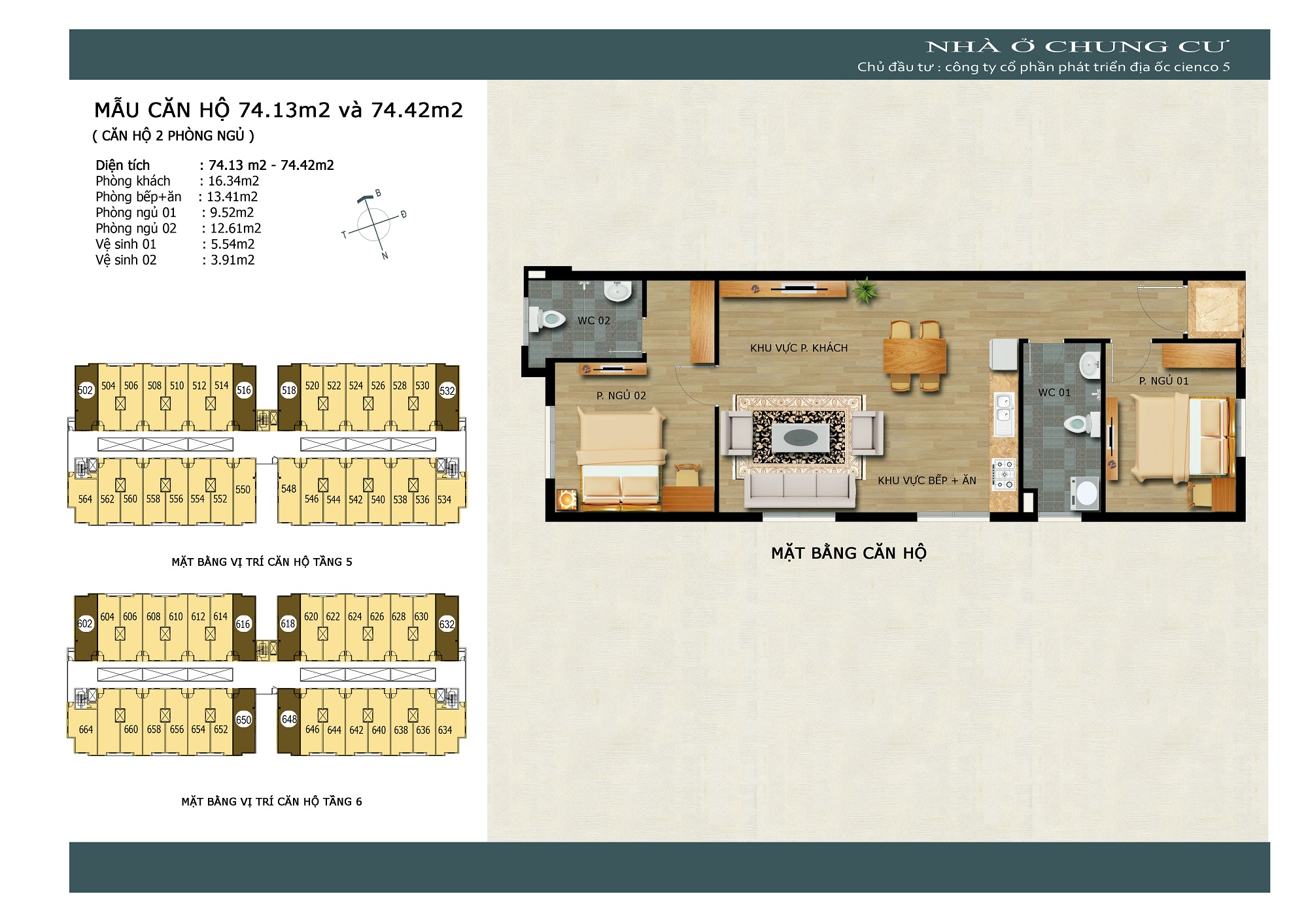 chung cư Thanh Hà cienco5 74 m2