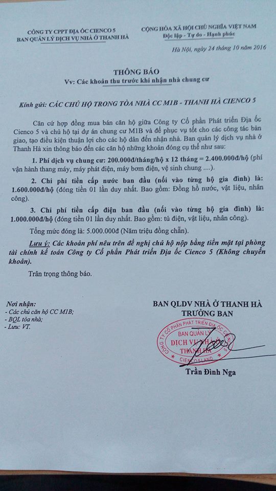 ban giao nha chung cu thanh ha