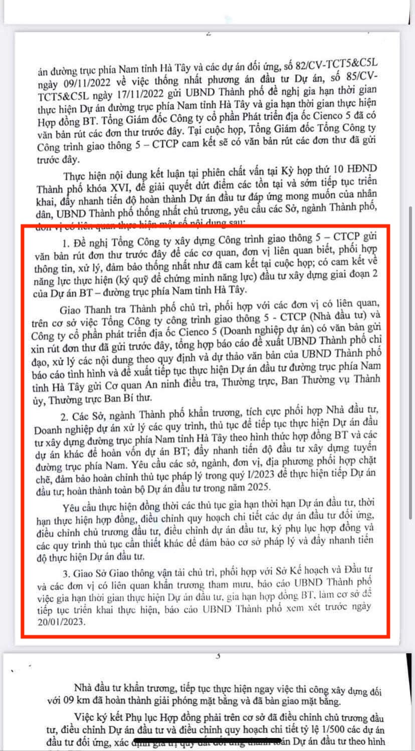 khu đô thị Thanh Hà xây dựng trở lại