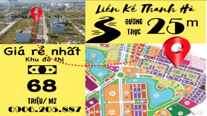 Bán liền kề Thanh Hà khu B1.4 đường trục 25m vị trí kinh doanh 