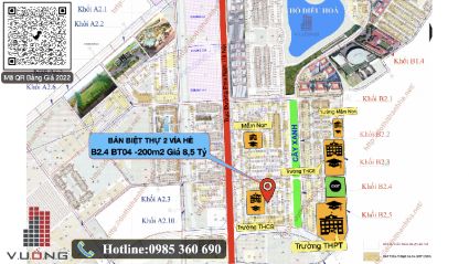 Bán biệt thự thanh hà 2 vỉa hè diện tích 200m2 nhìn trường học giao thông thuận tiện giá 8,5 tỷ 