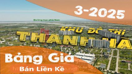 BẢNG GIÁ BÁN LIỀN KỀ THANH HÀ THÁNG 3 NĂM 2025 MỚI NHẤT