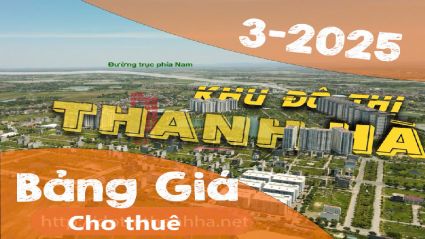 BẢNG GIÁ CHO THUÊ LIỀN KỀ KHU ĐÔ THỊ THANH HÀ MỚI NHẤT TRONG THÁNG 3 2025