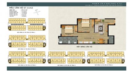Thiết kế căn hộ 67.11m2 chung cư Thanh Hà Mường Thanh