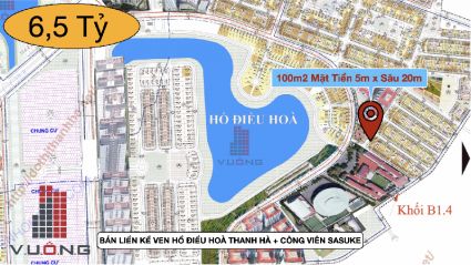 Cần bán liền kề thanh hà B1.4 liền kề 38 diện tích 100m2 đường 17m nhìn vườn hoa ven hồ điều hoà thanh hà giá rẻ
