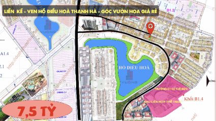 Bán liền kề thanh hà B1.4 LK07 lô 10 diện tích 102m2 đường 17m góc vườn hoa ven hồ điều hoà thanh hà giá rẻ