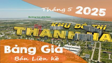 BẢNG GIÁ BÁN LIỀN KỀ THANH HÀ MỚI NHẤT CẬP NHẬT HÀNG NGÀY NĂM 2025