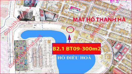 Bán ô biệt thự thanh hà B2.1 biệt thự 09 diện tích 300m2 mặt hồ thanh hà đường 30m thuận tiện kinh doanh Lh.0906205887